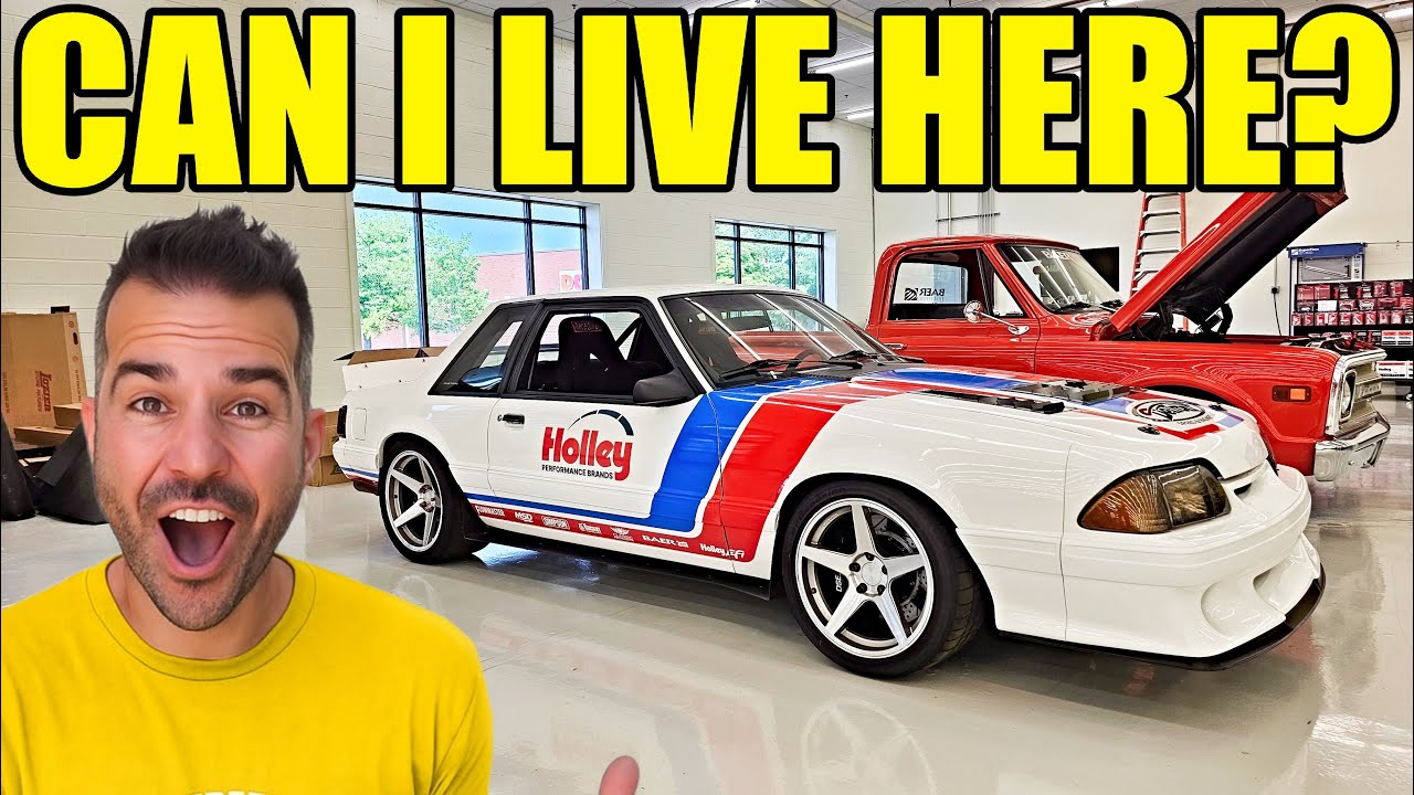 YouTube post by @LegitStreetCars2 for AMSOIL INC. Caption reads: I WENT BEHIND THE SCENES AT HOLLEY HEADQUARTERS &....