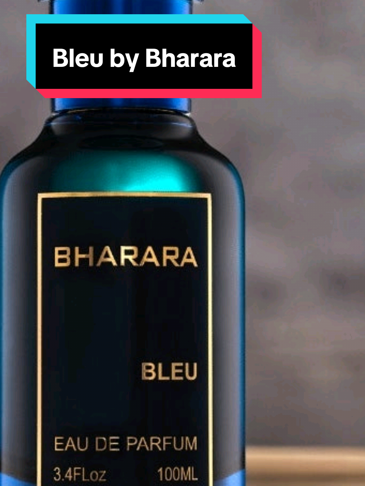 TikTok post by @vinscentlobo for Bharara Beauty. Caption reads: #Bleu #bharara @Bharara Beauty #pdm #layron....