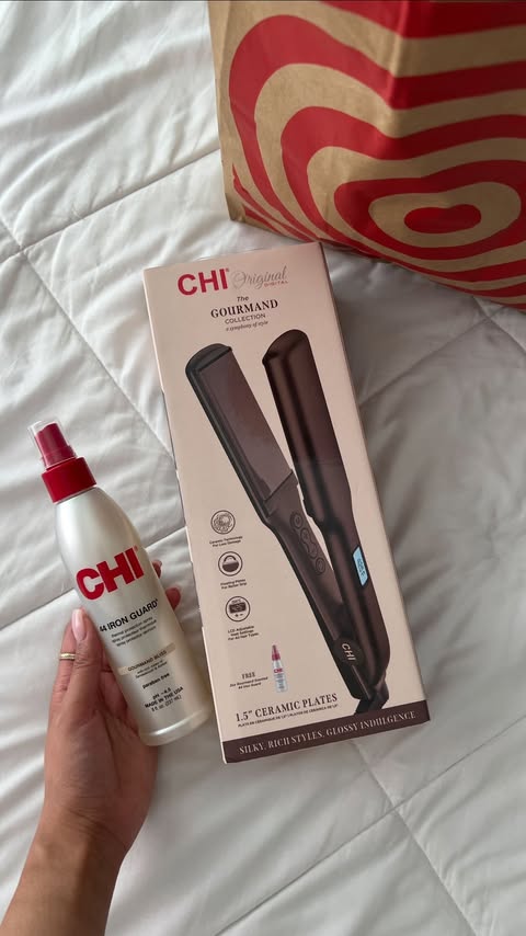 Instagram post by @bellamjacinto for CHI Haircare. Caption reads: so so excited to try out the @chihaircare Ceramic....