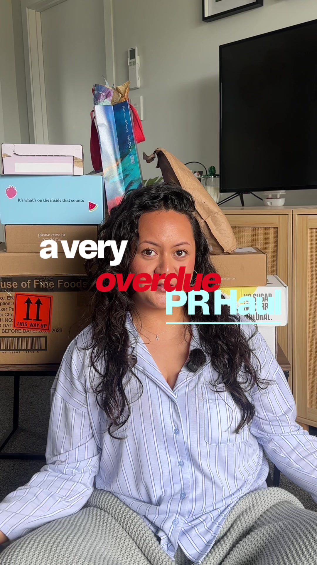 TikTok post by @itslahainasolomon for Moodi Blends. Caption reads: an overdue #pr #haul #gifted 🖤  Thank youuu to....