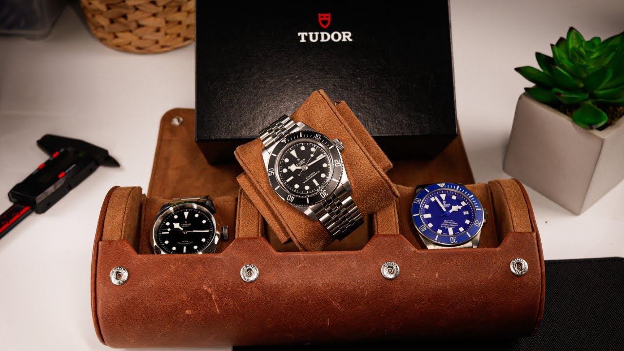 YouTube post by @DavidSchwartzjr for StrapsCo. Caption reads: The NEW Tudor Black Bay 41 Monochrome Is Too Big |....