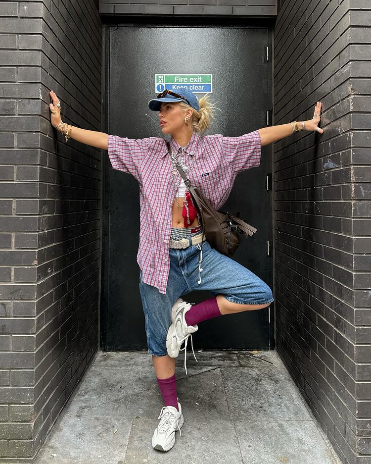 Instagram post by @babyelll for Schuh. Caption reads: 🍃🍄🪵🌿🪶 @schuh @lacoste #AD #weareschuh.