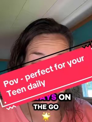 TikTok post by @tinagostlin for First Day. Caption reads: [...] for teens Vitamins Daily focus @First Day....
