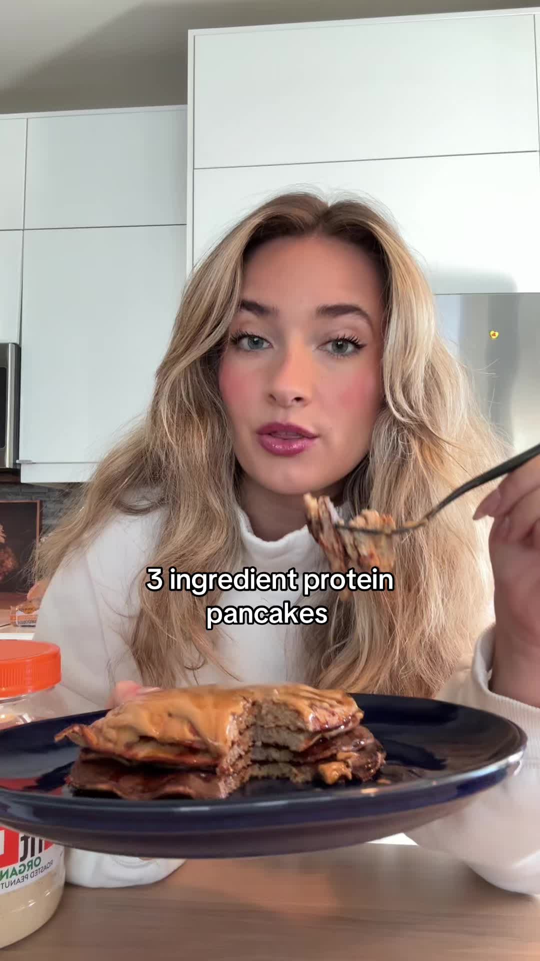 TikTok post by @loganraehill for Clean Simple Eats. Caption reads: [...] protein and actually tastes good! @Clean....