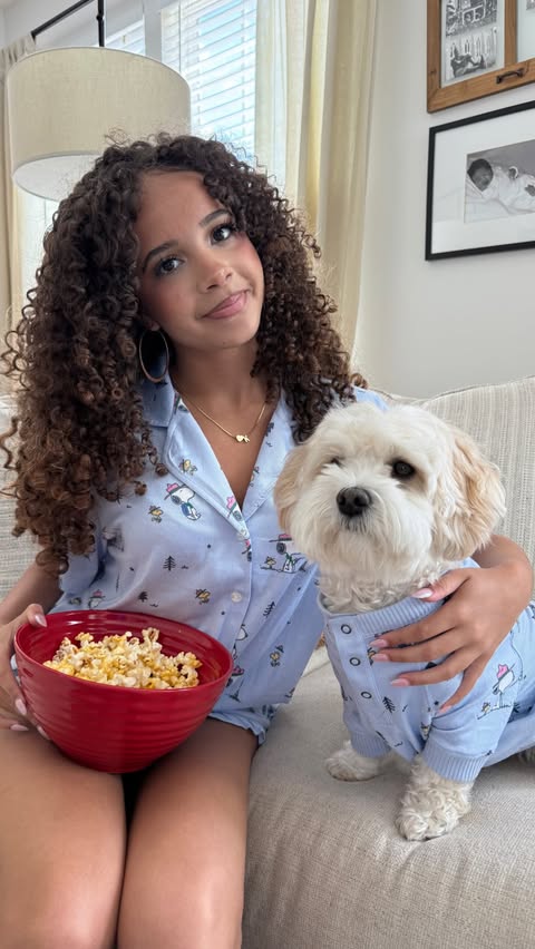 Instagram post by @kennedyraeofficial for American Eagle. Caption reads: summerween movie night loading ft @americaneagle....