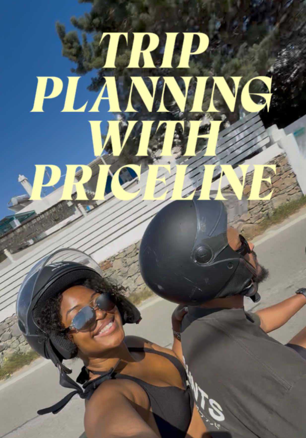TikTok post by @planesightjunkie for Priceline. Caption reads: I just used Priceline’s AI trip planner, Penny,....