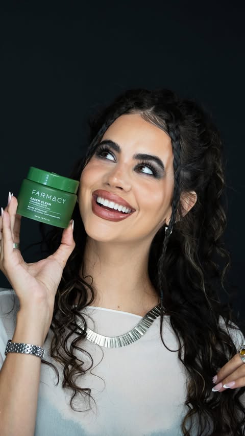 Instagram post by @madiwebb for Farmacy Beauty. Caption reads: always on my sephora restock list: @farmacybeauty....