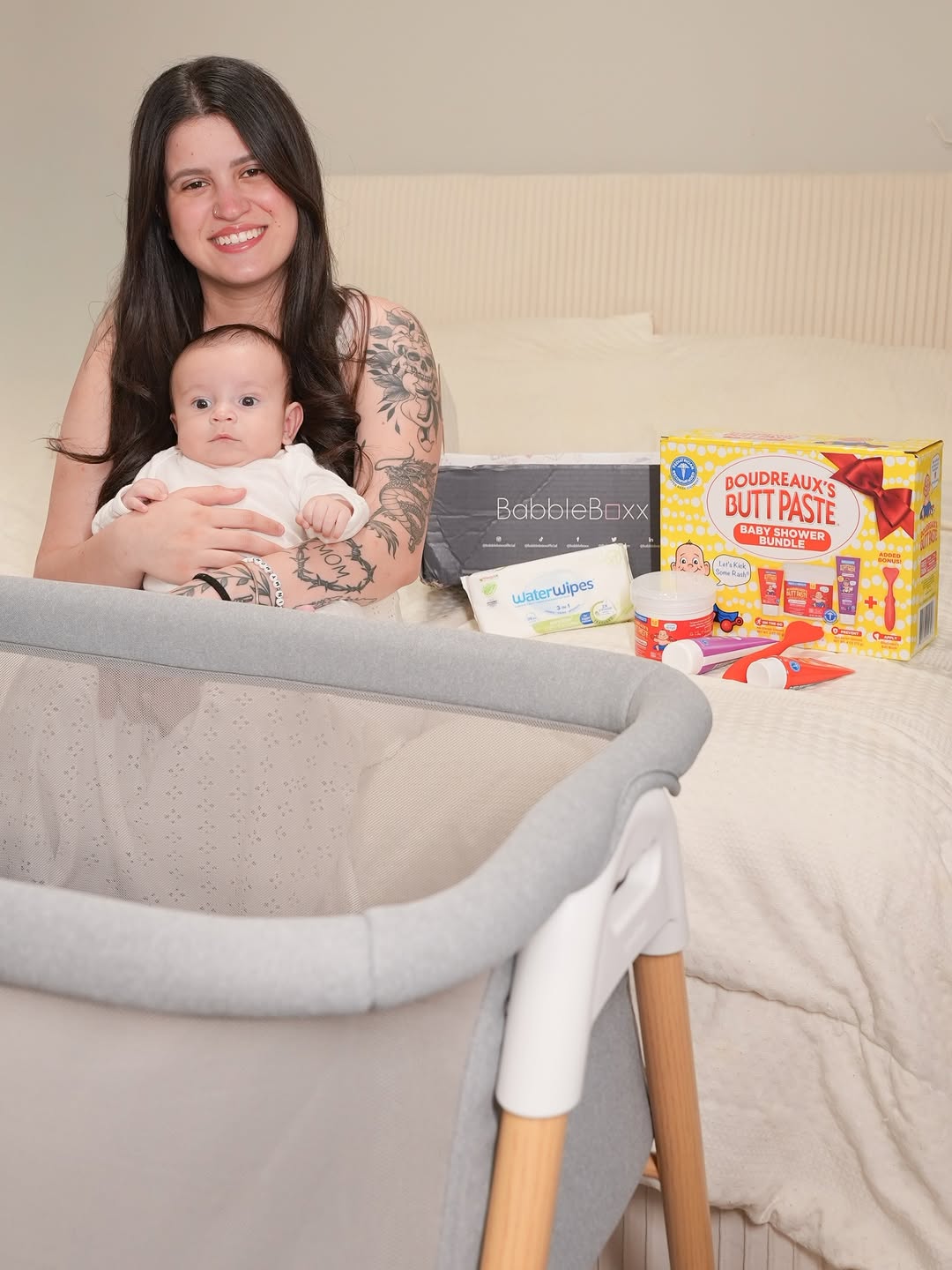 Instagram post by @juliasartini1 for Babbleboxx. Caption reads: ✨ New Mom Essentials ✨

#ad #TheBabyEditBBxx

From....