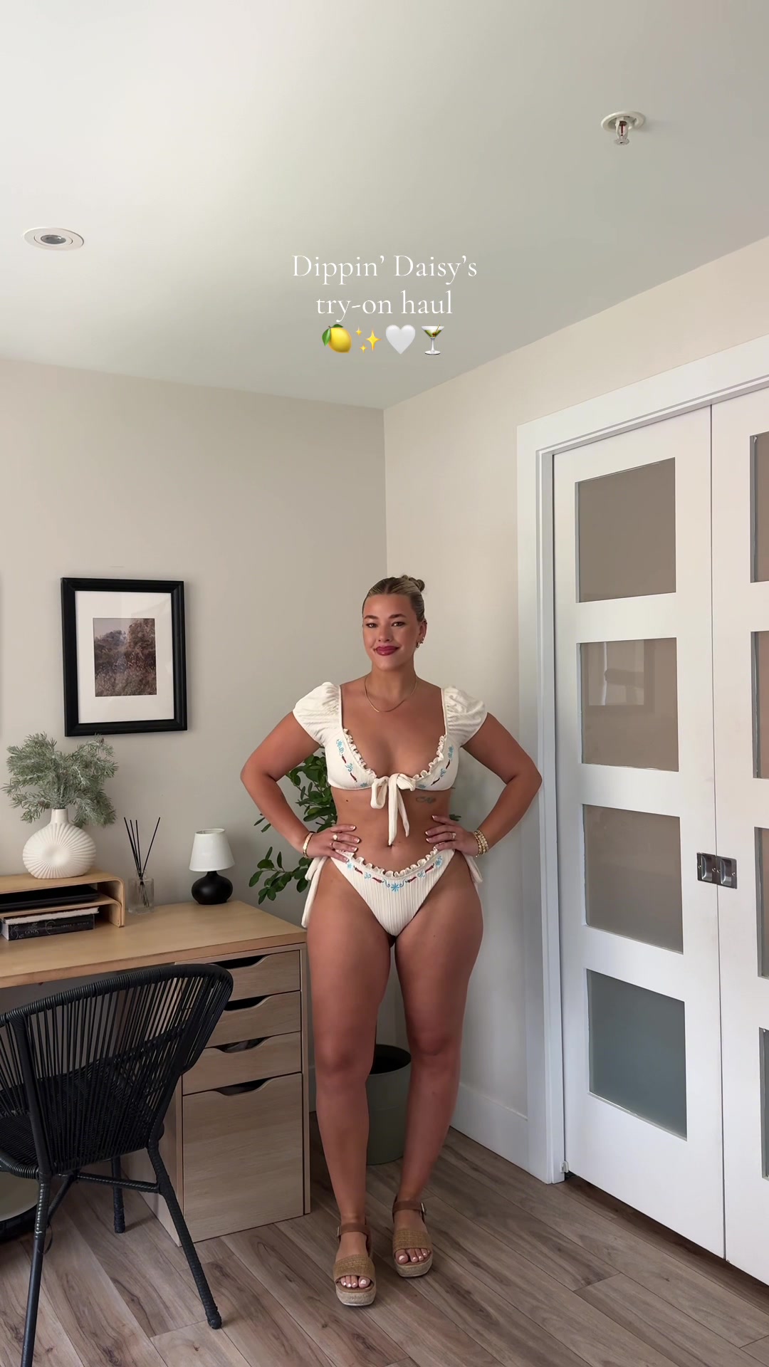 TikTok post by @samanthaalfred for Dippin' Daisy's. Caption reads: [...] is now available to shop🍋✨🤍🍸....