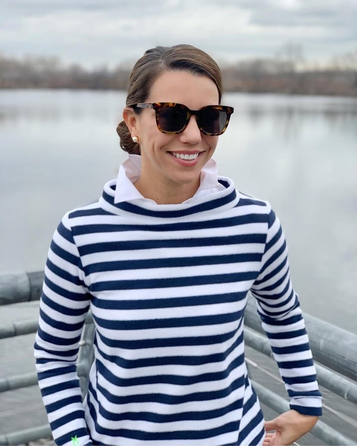 Instagram post by @sarah_rose_stuart for Dudley Stephens. Caption reads: Are you ready?!?! tomorrow striped versions of my....