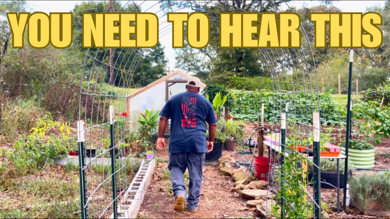 YouTube post by @saltydawghomestead for Grunt Style. Caption reads: 9 Things Gardeners Over 40 NEED To Hear.