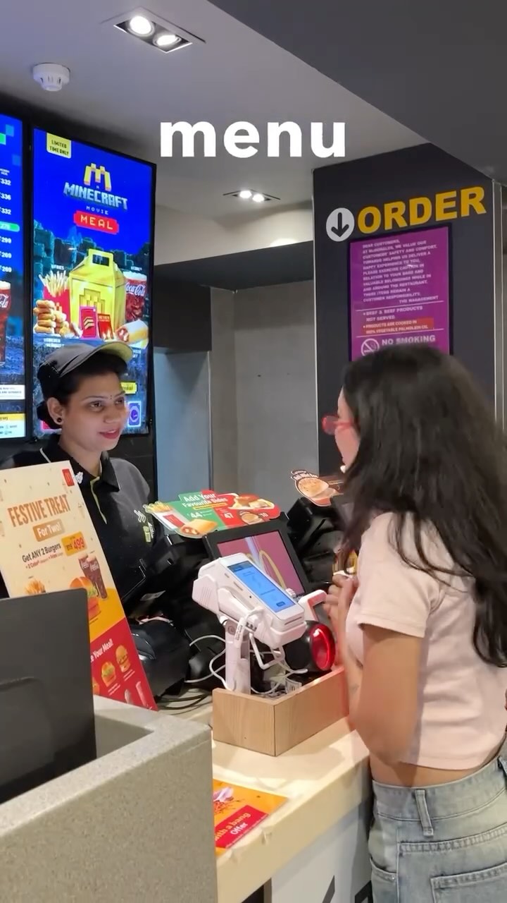 Instagram post by @meghatheeng for McDonald's India. Caption reads: When life gives you tangerines, go to your nearest....
