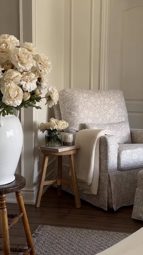 Instagram post by @salinamariahome for Namesake Home. Caption reads: Cozy, but make it timeless 🤍 [AD] The....