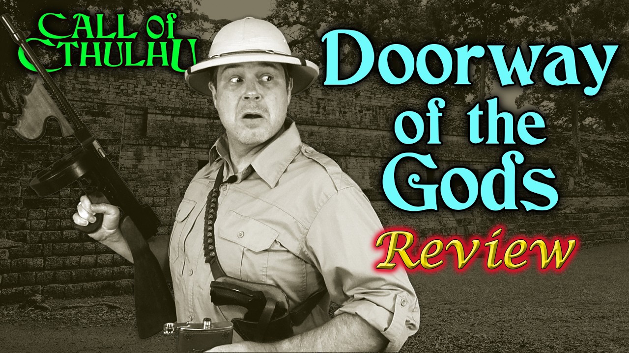 YouTube post by @SSkorkowsky for World Anvil. Caption reads: Call of Cthulhu: Doorway of the Gods - RPG Review.