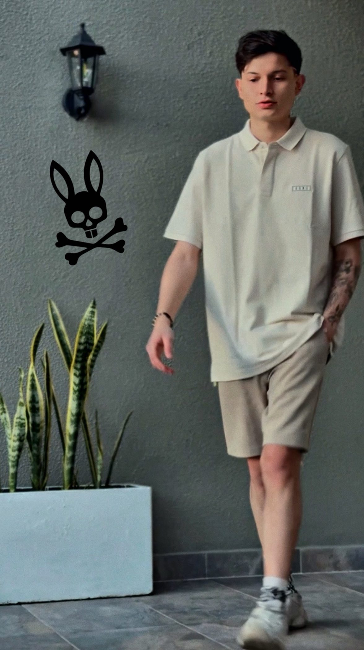 Instagram post by @jotajoseph for Psycho Bunny. Caption reads: Summer flow 🔥 with @psychobunny....