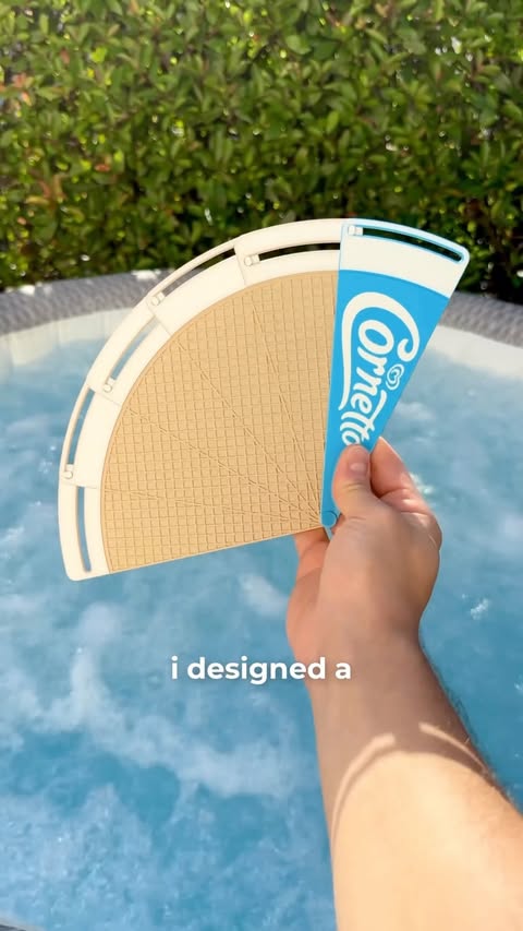 Instagram post by @elle.stvdio for Cornetto. Caption reads: I designed a hand fan for the @cornetto Better in....