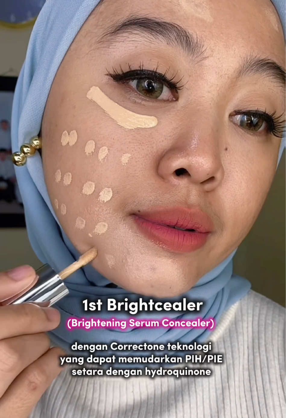 TikTok post by @firnafebrina for Nurilab.id. Caption reads: [...] nge treat dan ngeclear jerawat 🫶🫶....