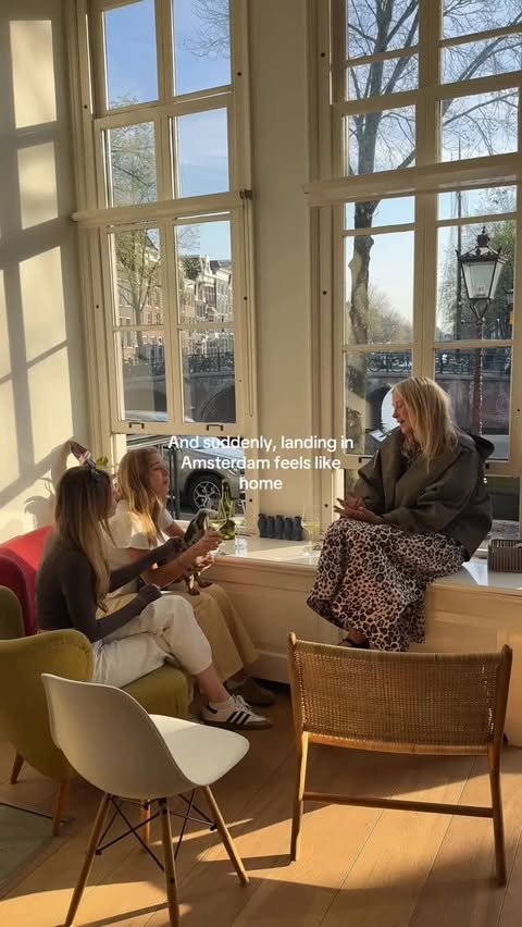 Instagram post by @isabellapmayer for KLM Royal Dutch Airlines. Caption reads: that feeling of finding a home in a second country....