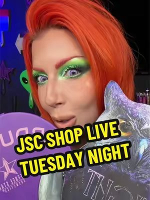 TikTok post by @xteenaashcraft for Jeffree Star Cosmetics. Caption reads: @Jeffree Star Cosmetics shop live Tuesday night.....