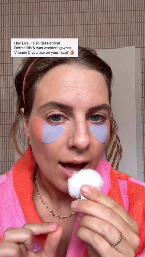 Instagram post by @lisa_desanctis for esmi Skin Minerals. Caption reads: I’ve been using @esmiskinminerals’ new Vitamin C....
