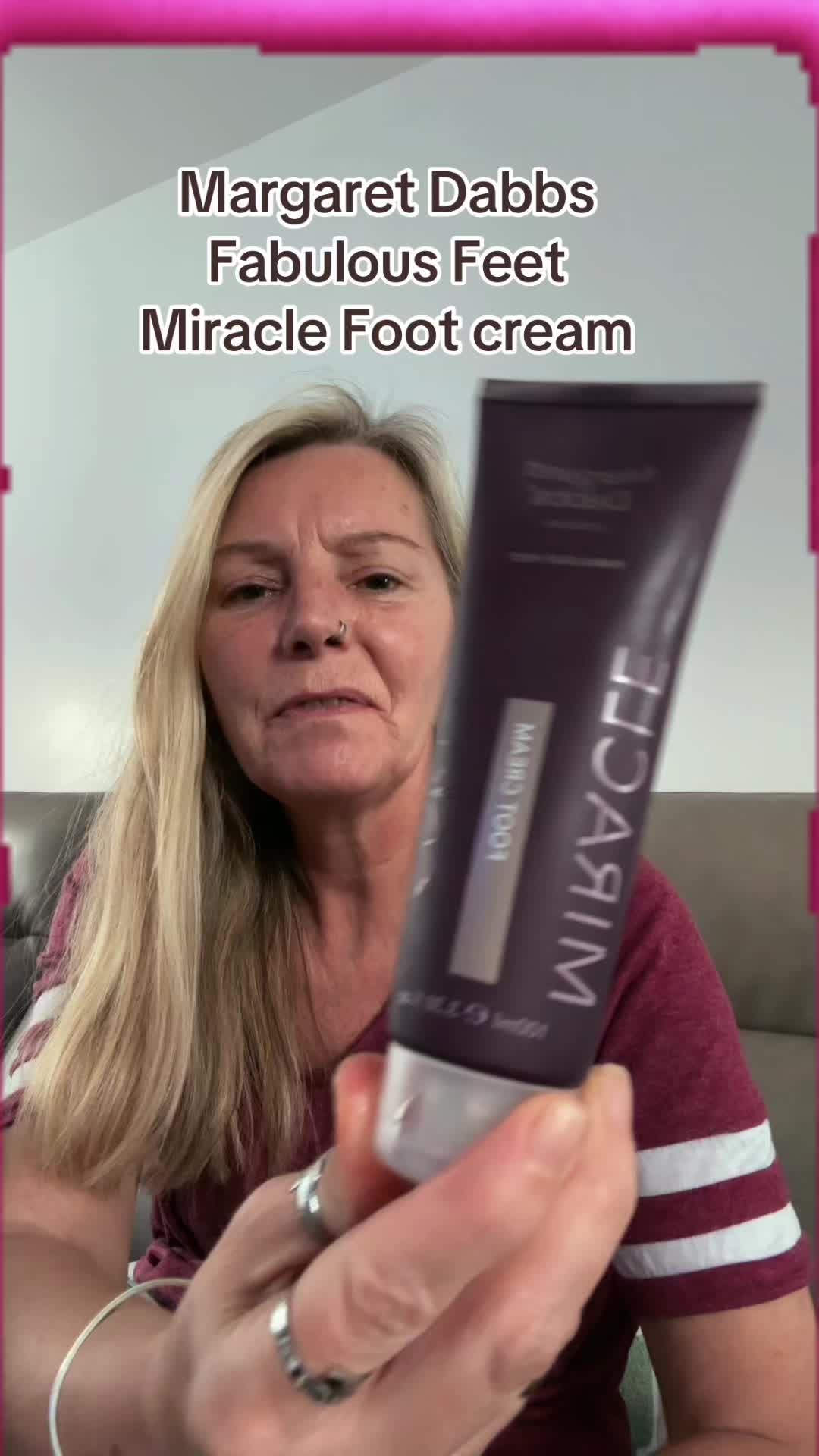 TikTok post by @dazzmaka for Margaret Dabbs. Caption reads: Margaret Dabbs London miracle foot cream for dry....