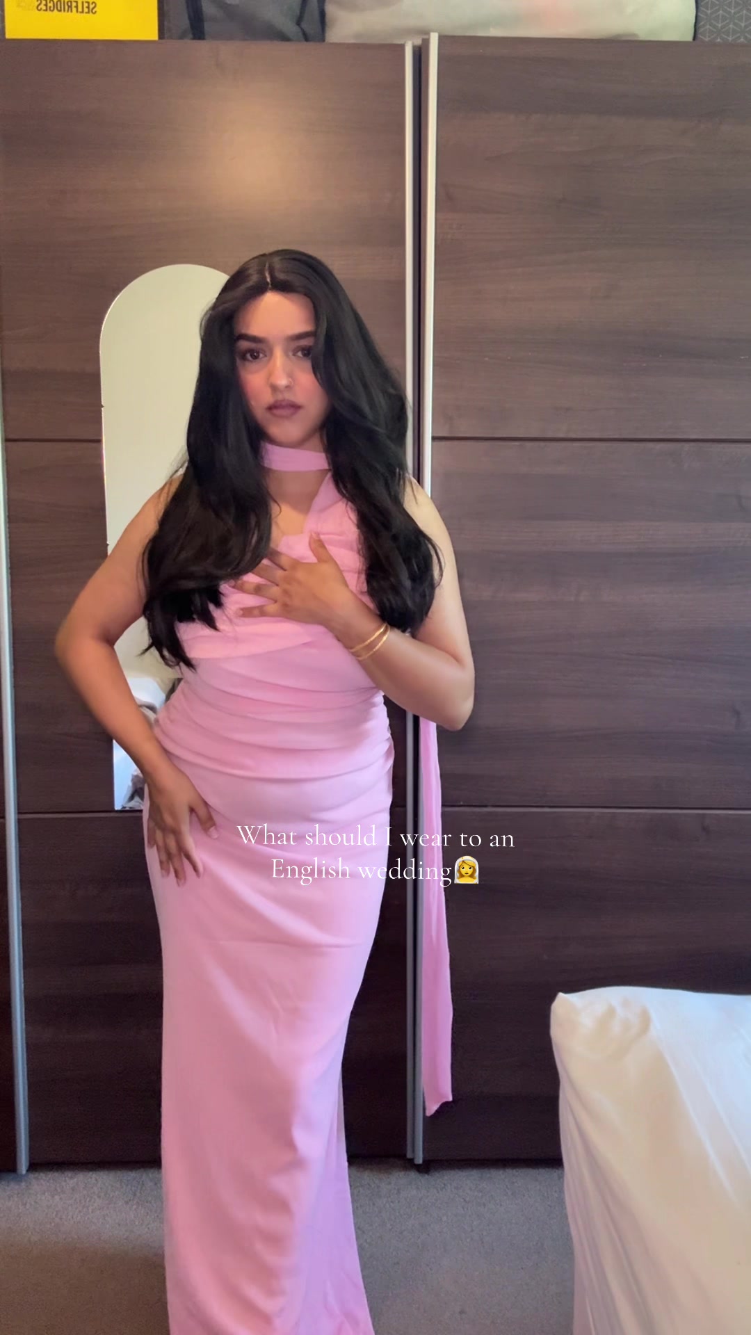 TikTok post by @farah97x for CiderCloset. Caption reads: [...] #receptiondress #dress @ShopCider....