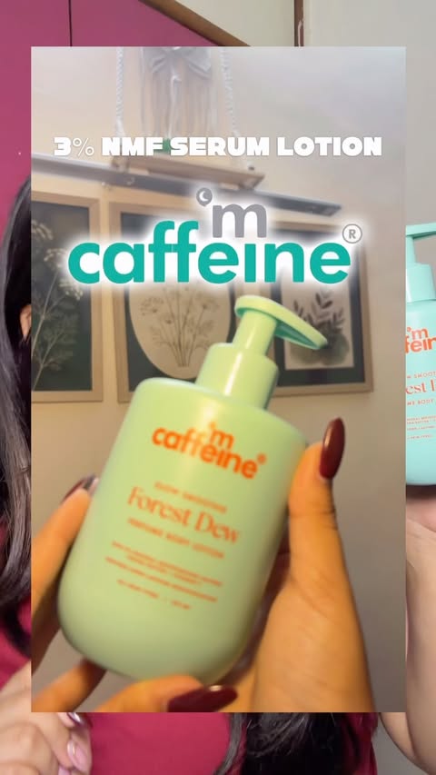 Instagram post by @toshavee.kelkar for MCaffeine. Caption reads: Your skin isn’t “just dry” it could be thirsty. 😭....
