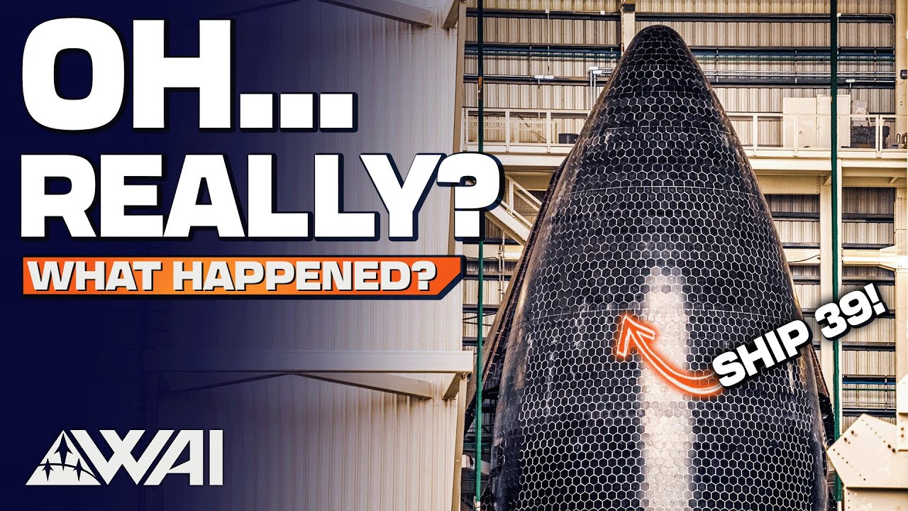 YouTube post by @Whataboutit for SpaceX. Caption reads: SpaceX's Starship Stunned Everyone! What's [...].