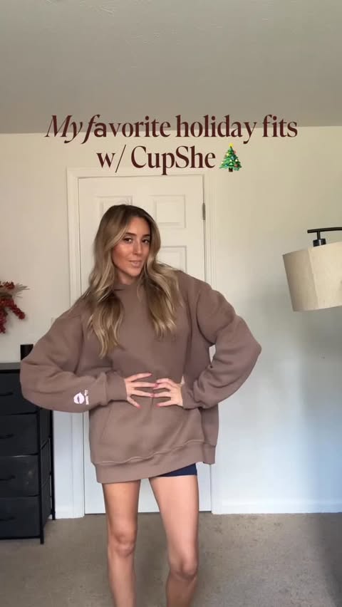 Instagram post by @sarah_carollyn for Cupshe. Caption reads: My favorite holiday fits from @cupshe ❤️🎄 which....