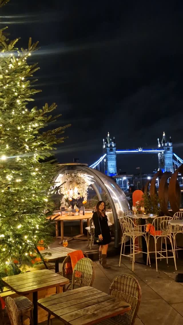 Instagram post by @winniefoodiemoments for VISIT LONDON. Caption reads: AD Christmas vibes at @coppaclub's alpine themed....