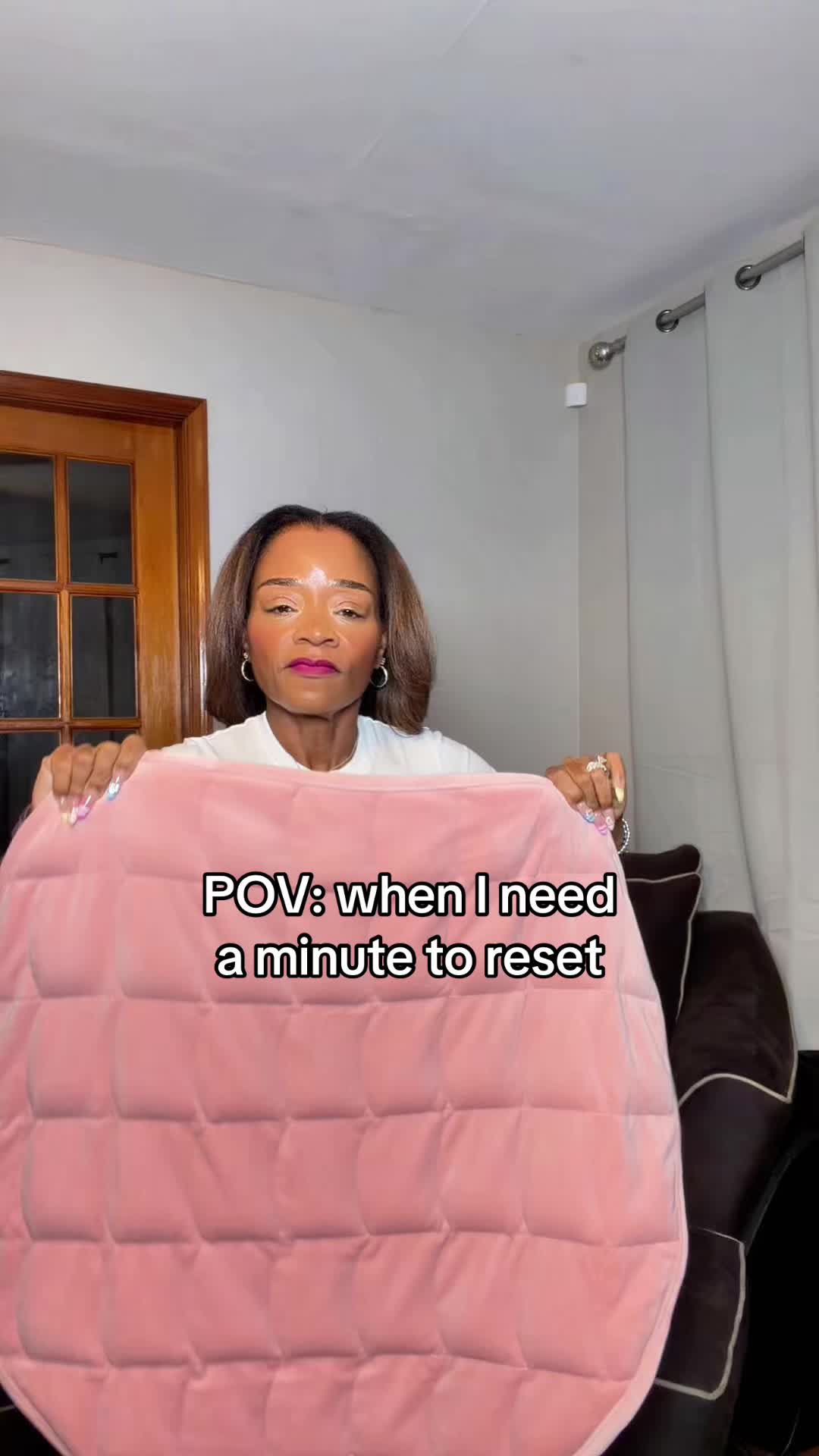 TikTok post by @becominglisa for nodpod. Caption reads: [...] size and pressure weighted blanket @Nodpod....