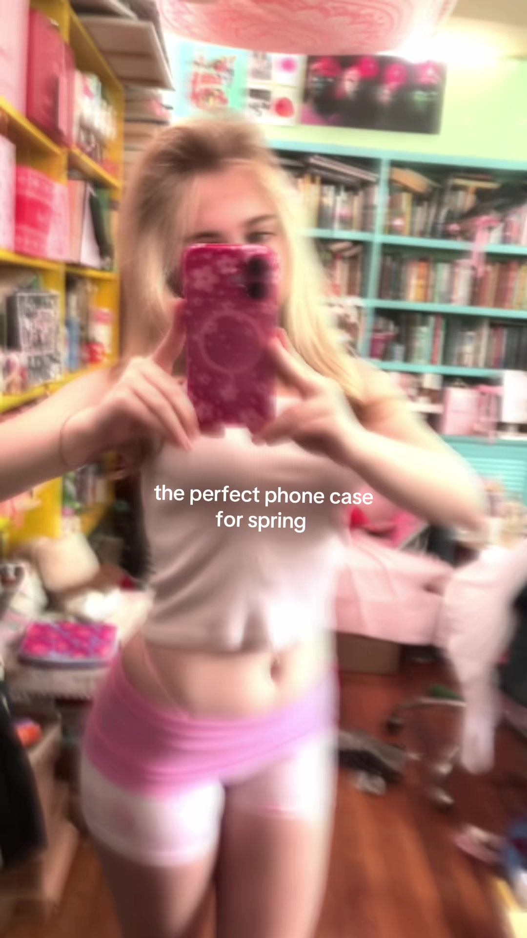 TikTok post by @ev3line.joy for VELVET CAVIAR. Caption reads: ily @velvetcaviar #phonecase #velvetcaviar #spring....