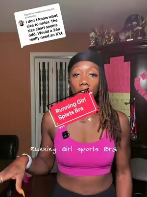 TikTok post by @gorgeousmommy3 for Running Girl. Caption reads: Replying to @Kristinunlocked @RUNNING GIRL Sizing....