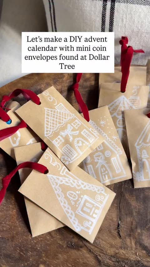 Instagram post by @andiemmitchell for Dollar Tree. Caption reads: [...] using mini coin envelopes I found at....