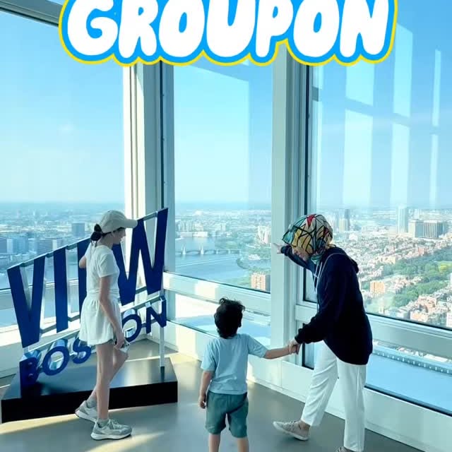 Instagram post by @ugcbybostonian for Groupon. Caption reads: 🌇 From breathtaking views at the View Boston....