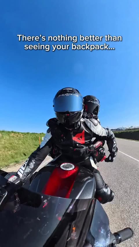 Instagram post by @nastyriders for Cardo Systems. Caption reads: You showed me the road. 🏍️ • #bikergirl #bikerboy....