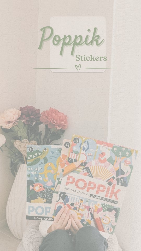 Instagram post by @moncocon__ for FeedGood. Caption reads: ' Poppik stickers ✨

Aujourd'hui avec mon fils, on....