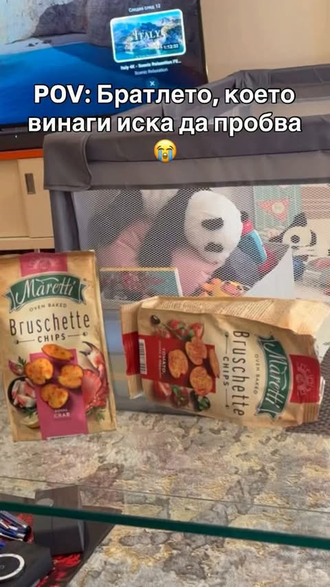 Instagram post by @nasi_svej for Maretti Bruschette. Caption reads: Ммм, Уау и брускетите свършиха, брат.......