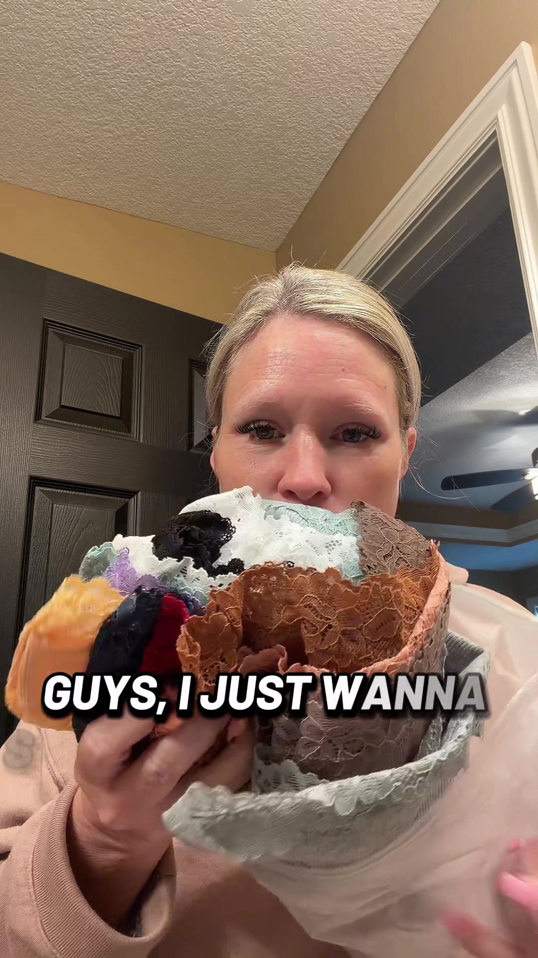 TikTok post by @jessica_young24 for FINETOO. Caption reads: Dr approved 15 piece panty set. Sexy and comfy....