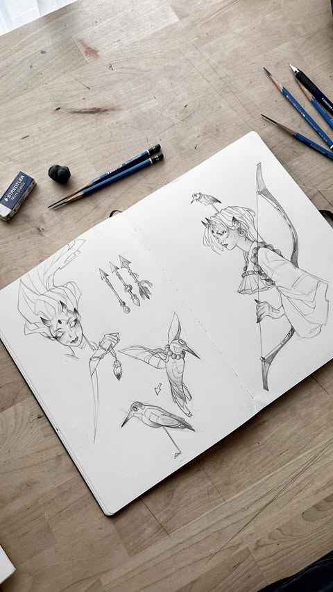 Instagram post by @lea.wai for STAEDTLER. Caption reads: [...] punishment, protection and hope.....