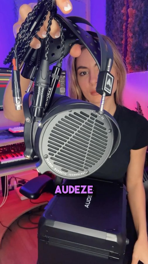 Instagram post by @nicole_papastavrou for Audeze. Caption reads: [...] open backs, I get it. 

These are the....