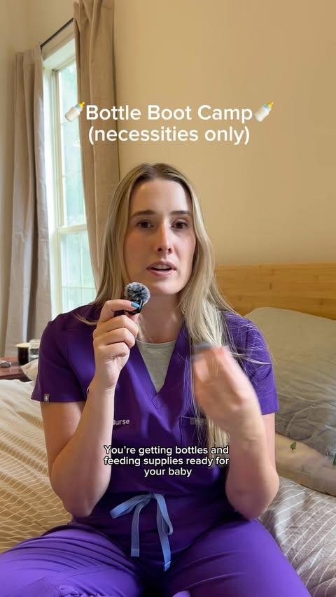 Instagram post by @karathebabynurse for Lansinoh. Caption reads: [...] bare minimum of what you truly need!....