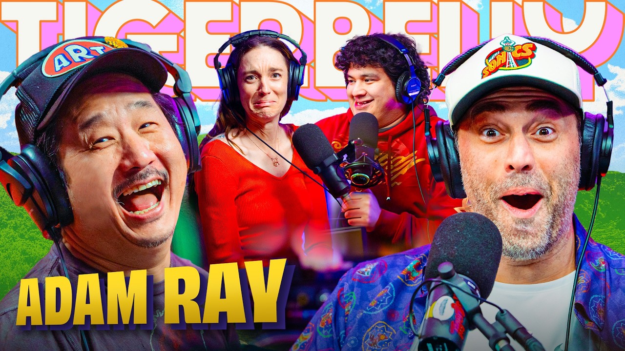 YouTube post by @TigerBelly for Helix Sleep. Caption reads: Adam Ray & How Bout Them Mangos? | TigerBelly 537.