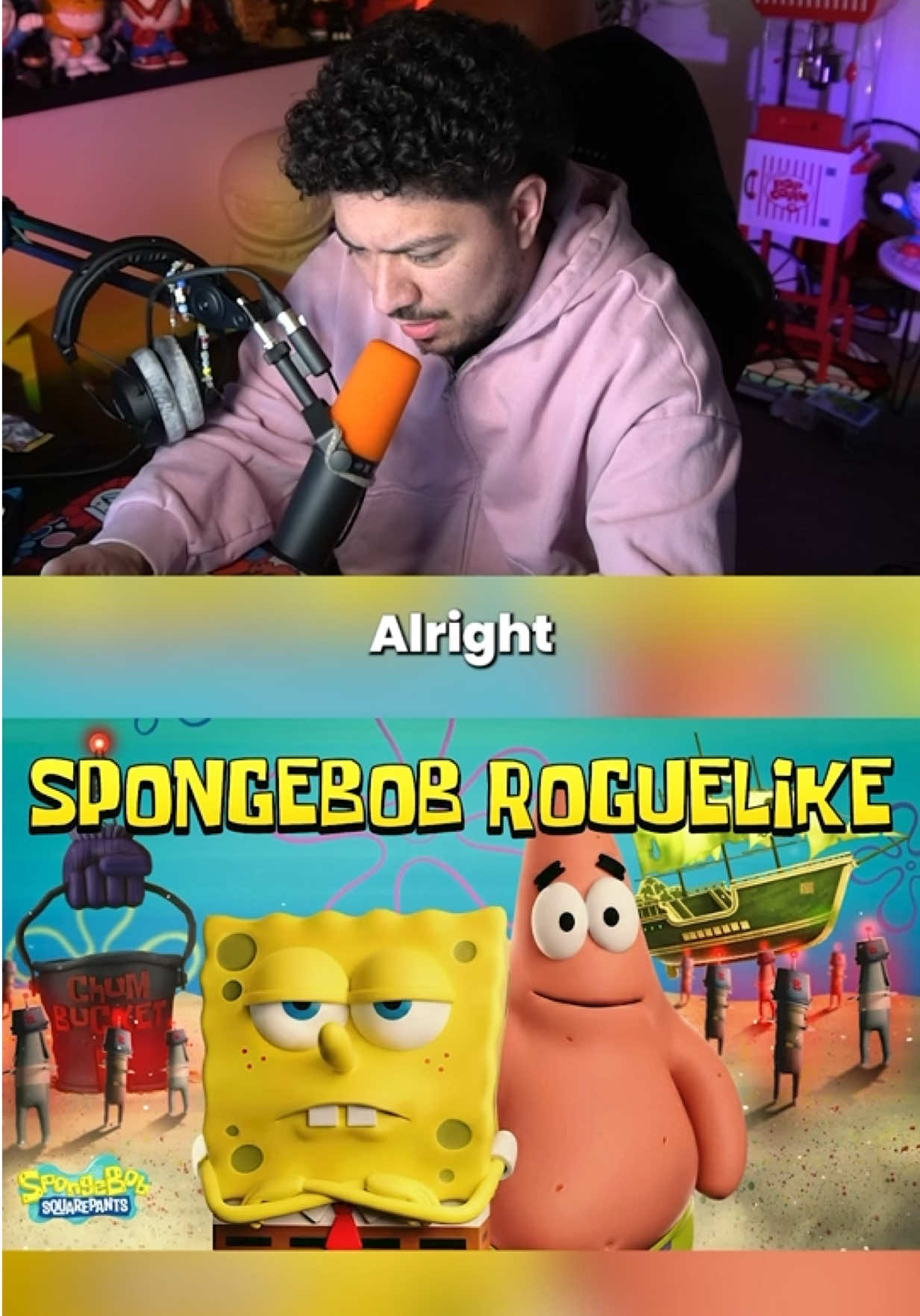 TikTok post by @matcrackz for SpongeBob SquarePants. Caption reads: This new Spongebob x Fortnite Game is so fun 😂🔥....