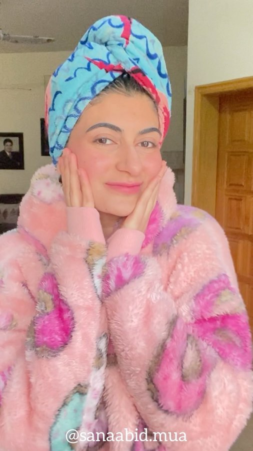 Instagram post by @sanaabid.mua for FWOrganics. Caption reads: Tap to watch in full 📺 @fworganics is Having New....