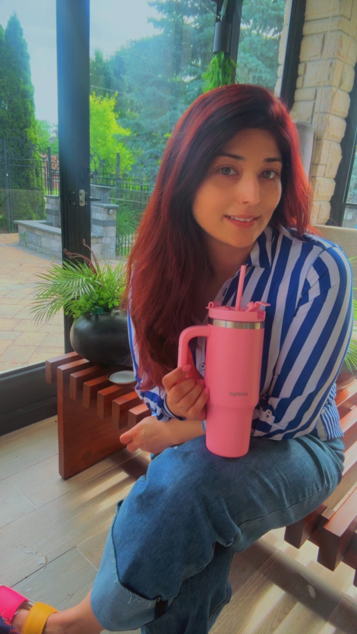 Instagram post by @nayyareen16 for Contigo. Caption reads: My everyday must-have — the Contigo tumbler! 🙌....