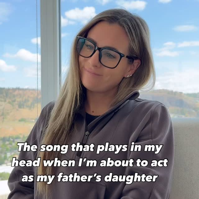 Instagram post by @thecourtycourts for SmartBuyGlasses. Caption reads: I am my father’s daughter - thick lens glasses and....