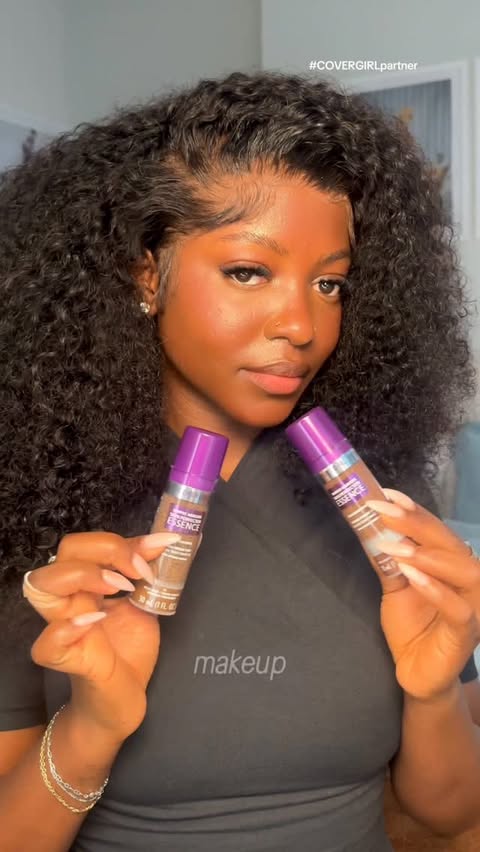 Instagram post by @prettytye_ for COVERGIRL. Caption reads: my skin but better secret is the @covergirl simply....