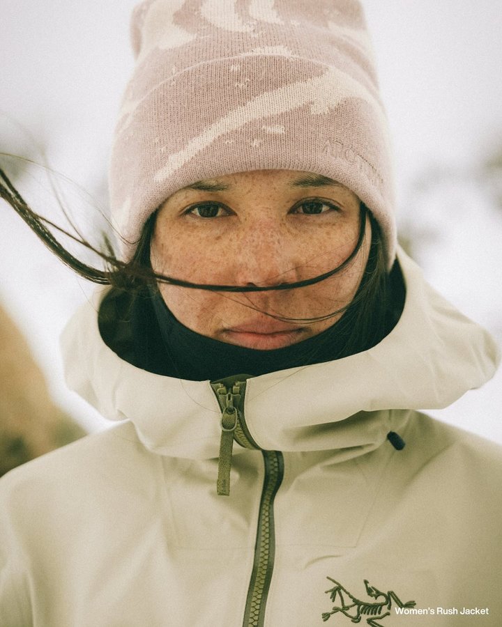 Instagram post by @krystinnorman for Arc'teryx. Caption reads: From her favourite Delta Hybrid Hoody (“I’ve used....