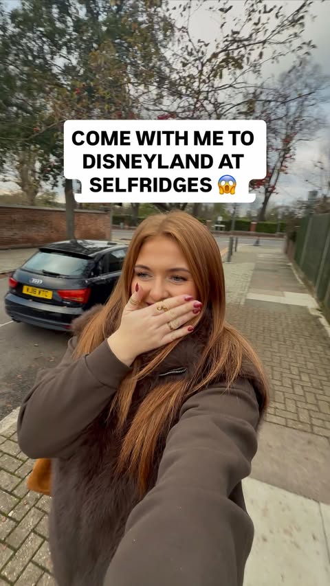 Instagram post by @alexalouisewilliams for Selfridges. Caption reads: DISNEYLAND BUT AT SELFRIDGES?! FOR FREE? HELLO....